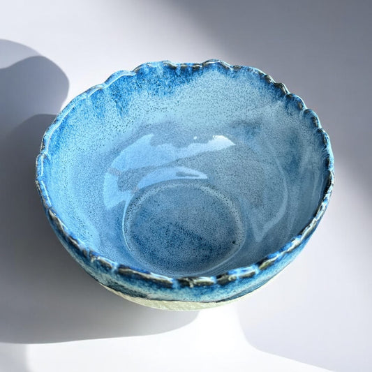 Artisanal Ceramic Bowl with Sea-Inspired Glaze